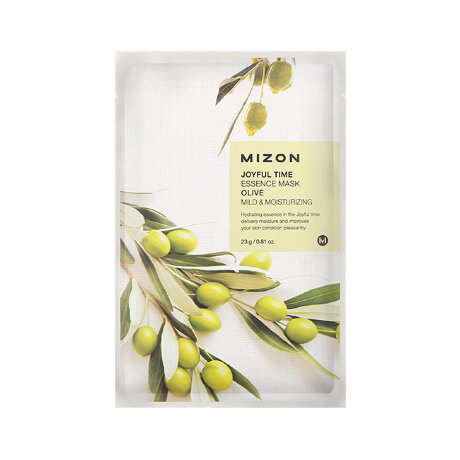 Mizon Joyful Time Essence Mask Olive Mild & Moisturising Тканевая маска с экстрактом оливы, 1 шт