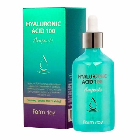 FarmStay Hyaluronic Acid 100 Ampoule Глубокоувлажняющая ампульная сыворотка с гиалуроновой кислотой, 100мл