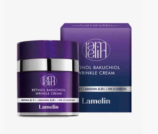 Lamelin Retinol Bakuchiol Gel Wrinkle Cream Крем против морщин с ретинолом и бакучиолом, 50мл