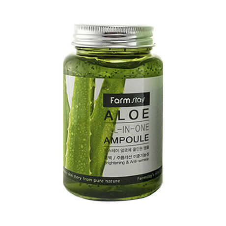 FarmStay All-In-One Aloe Ampoule Ампульная сыворотка с АЛОЭ, 250 мл