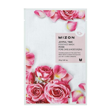 Mizon Joyful Time Essence Mask-Rose Pore Care & Moisturising Тканевая маска с экстрактом розы, 1 шт