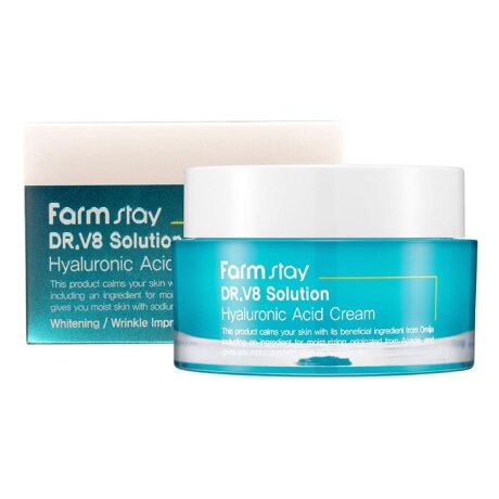 FarmStay Dr. V8 Solution Hyaluronic Acid Cream Увлажняющий крем с гиалуроновой кислотой, 50 мл
