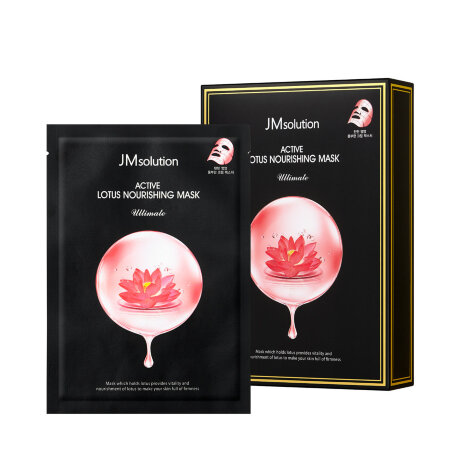 JMsolution Active Lotus Nourishing Mask Ultimate Питательная тканевая маска с экстрактом лотоса с кремовой сывороткой, 30мл