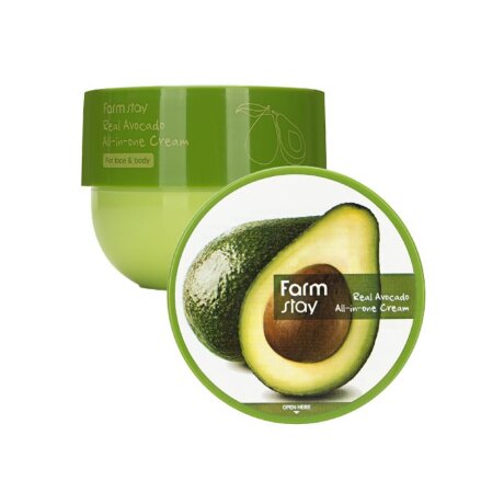 Farmstay Real Avocado All-in-One Cream Крем для тела с экстрактом авокадо, 300 мл