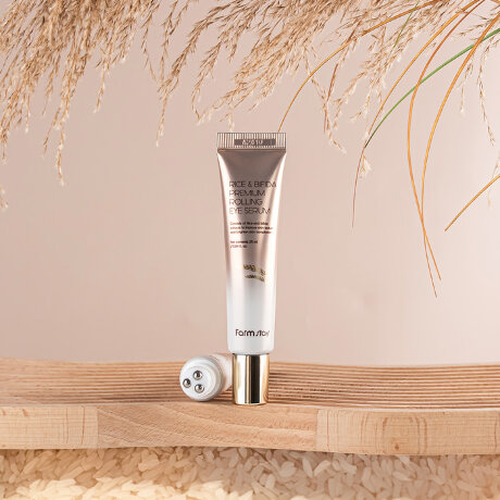 Farmstay Rice & Bifida Premium Rolling Eye Serum Осветляющая сыворотка для глаз, 25 мл