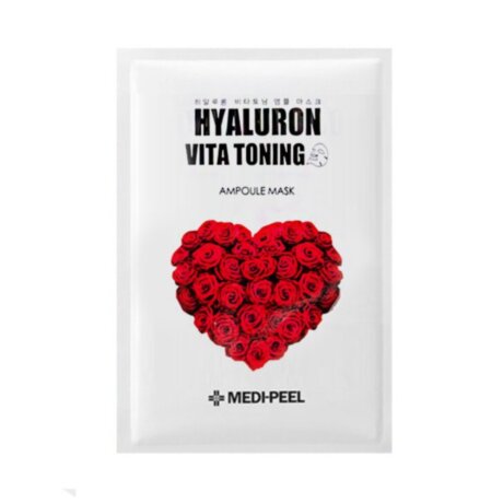 Medi-Peel Hyaluron Vita Toning Ampoule Mask Осветляющая выравнивающая тон маска, 1 шт