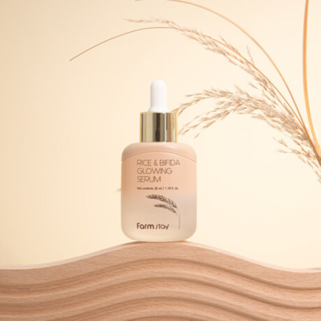 Farmstay Rice & Bifida Glowing Serum Восстанавливающая сыворотка с бифидобактериями, 25 мл