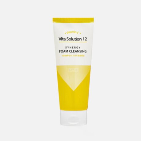 Jigott Vita Solution 12 Synergy Foam Cleansing Антиоксидантная пенка для умывания с витамином C, 180 мл