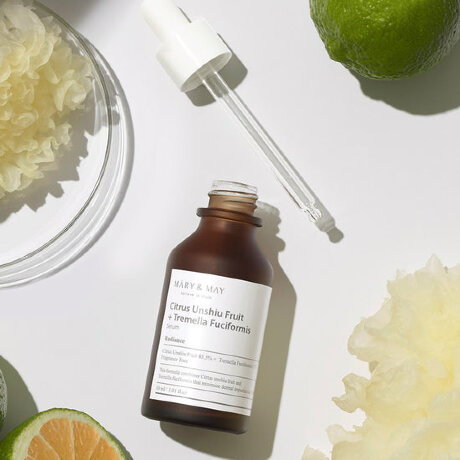 Mary&May Citrus Unshiu Fruit + Tremella Fuciformis Serum Увлажняющая сыворотка от пигментации, 30 мл